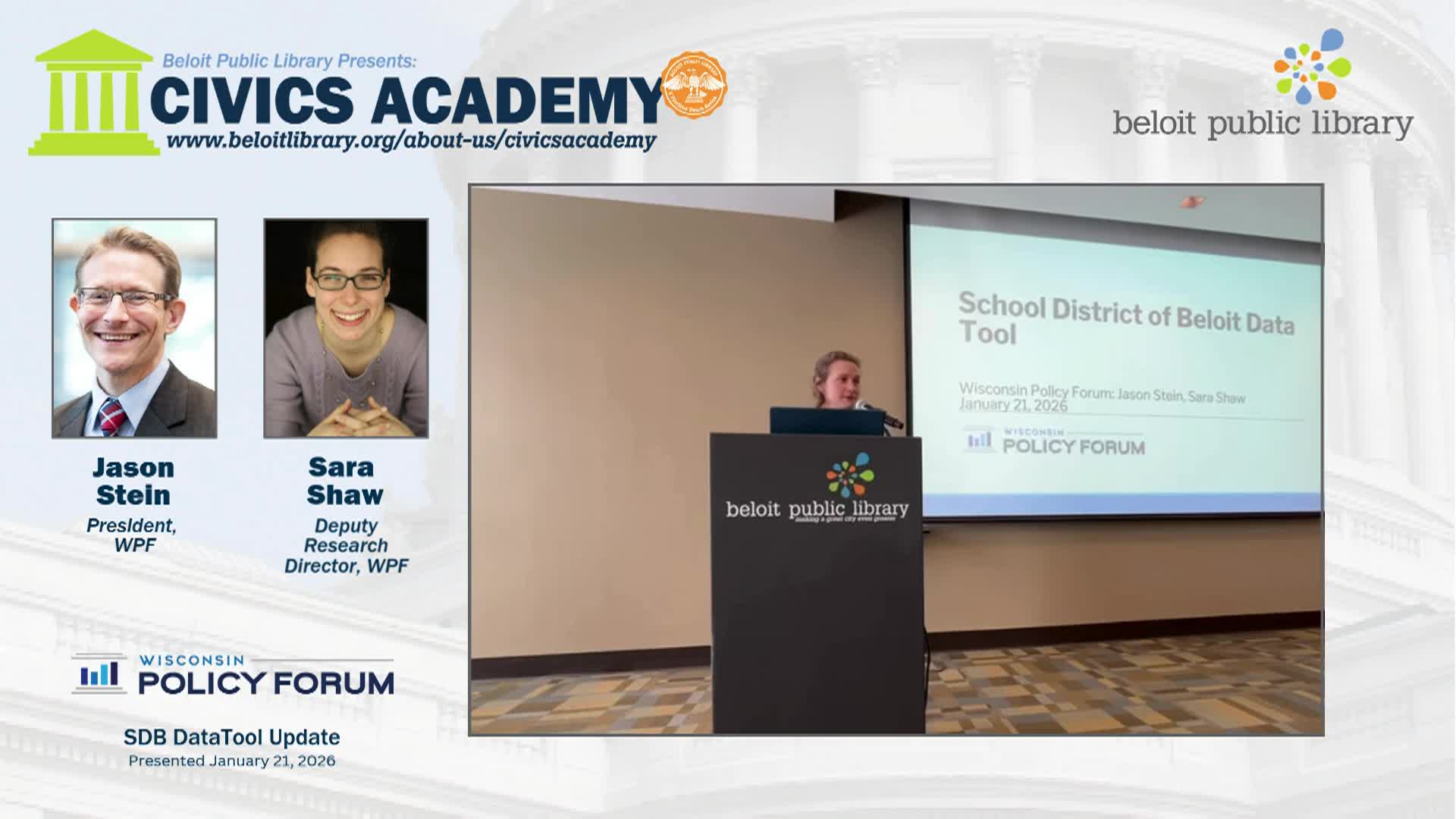 The Civics Academy - SDB DataTool 2026 - Jason Stein and Sara Shaw